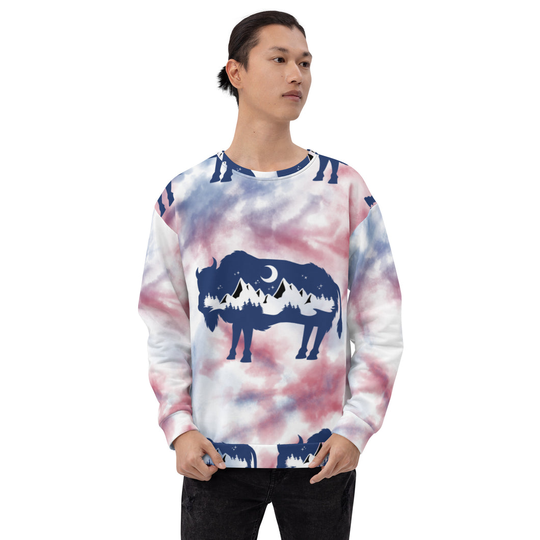 Bison with landscape Unisex Sweatshirt