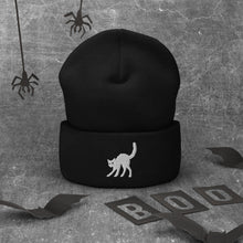 Load image into Gallery viewer, black cat Cuffed Beanie
