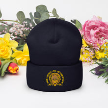 Load image into Gallery viewer, Bee kind to everyone yellow Cuffed Beanie
