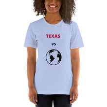 Load image into Gallery viewer, TEXAS Versus the Globe Unisex t-shirt
