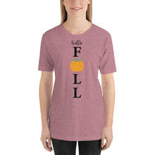 Load image into Gallery viewer, hello fall - porch sign Unisex t-shirt
