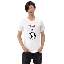 Load image into Gallery viewer, TEXAS Versus the Globe Unisex t-shirt
