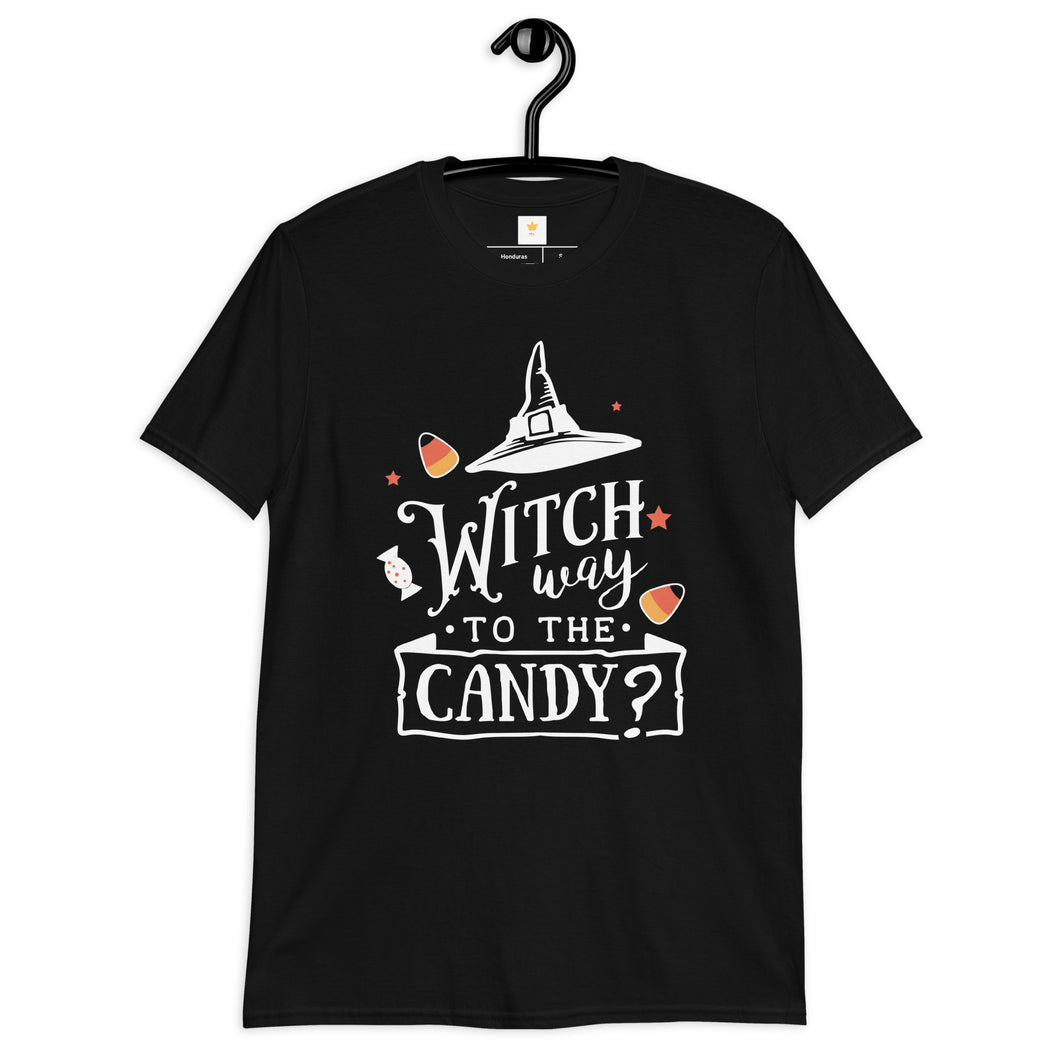 Witch way to the candy Short-Sleeve Unisex T-Shirt