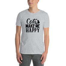 Load image into Gallery viewer, Cats make me happy Short-Sleeve Unisex T-Shirt
