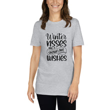 Load image into Gallery viewer, Winter kisses and snowflake wishes Short-Sleeve Unisex T-Shirt
