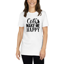 Load image into Gallery viewer, Cats make me happy Short-Sleeve Unisex T-Shirt
