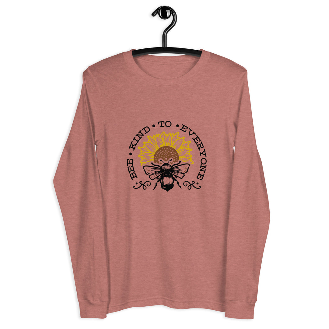 Bee kind to everyone black and yellow Unisex Long Sleeve Tee