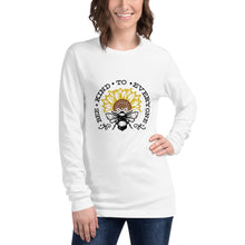 Load image into Gallery viewer, Bee kind to everyone black and yellow Unisex Long Sleeve Tee
