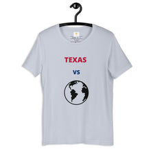 Load image into Gallery viewer, TEXAS Versus the Globe Unisex t-shirt
